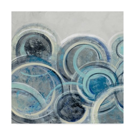 Silvia Vassileva 'Variation Blue Grey II' Canvas Art,35x35